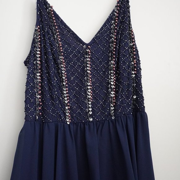 Dark blue long dress - Picture 6 of 10